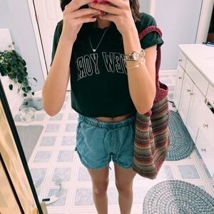 new york cropped shirt